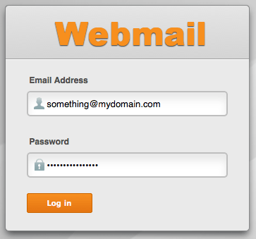 Log in to webmail