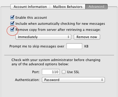 Apple Mail Remove from Server
