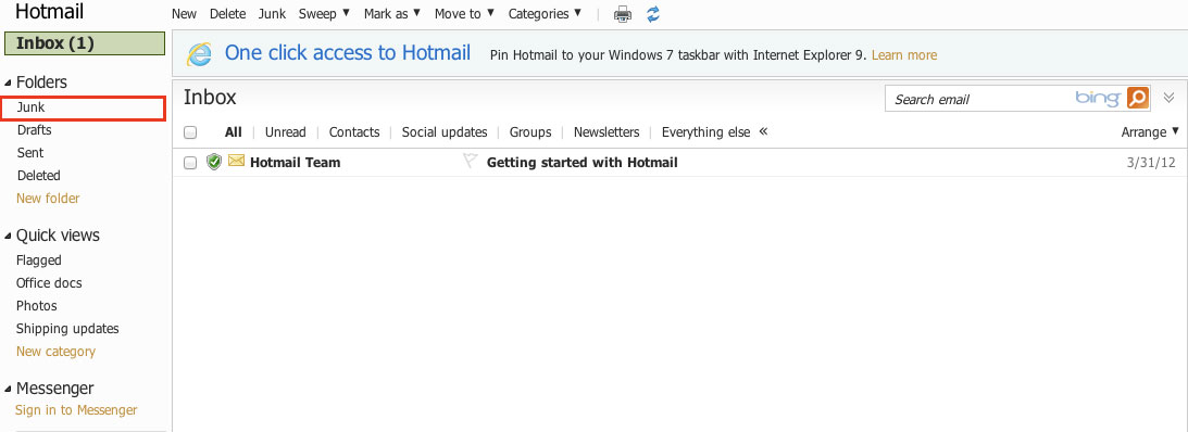 Hotmail Inbox